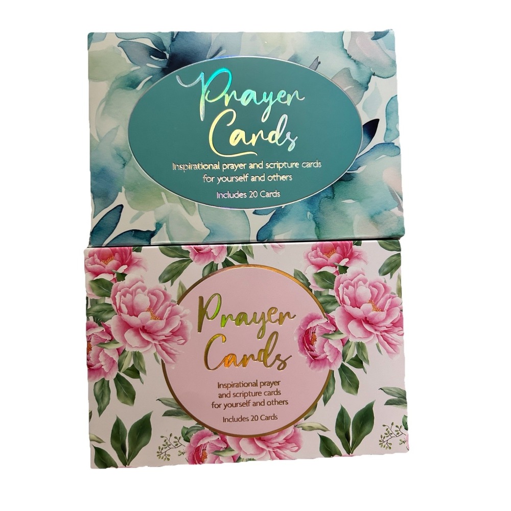 CrownJewlz Christian Floral Prayer & Scripture Cards, 2 Assorted Sets (20 ct)
